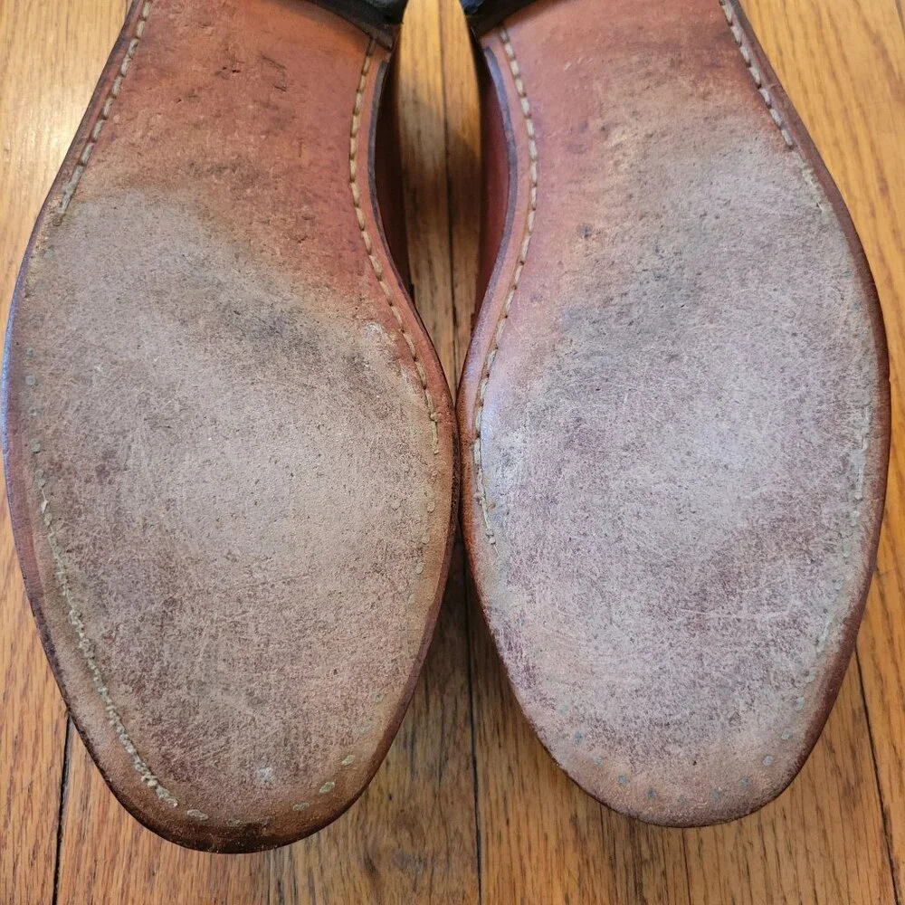 Allen Edmonds MAXFIELD Brown Tassel Loafers 9.5D Braided Leather Dress‎ Shoes